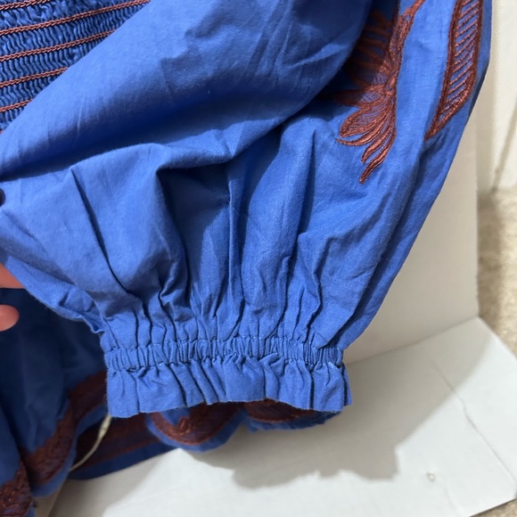 Omika Dumnore Blouse in Anya Cobalt -NWT - Picture 8 of 10